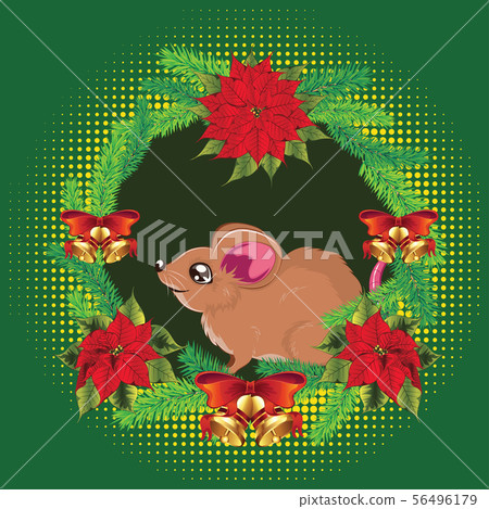 Christmas brown rat greetings Christmas brown rat greetings 56496179