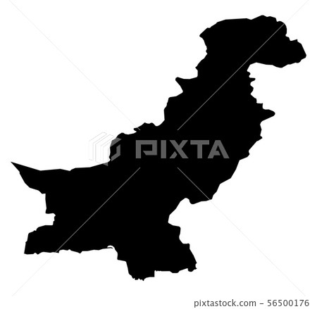 Simple (only sharp corners) map of Pakistan vector Simple (only sharp corners) map of Pakistan vector 56500176