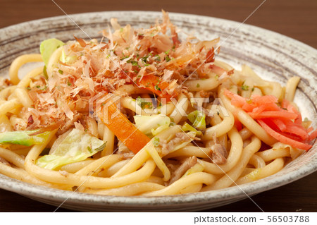 Grilled udon with soy sauce Grilled udon with soy sauce 56503788