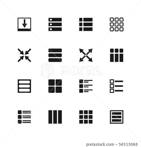 UI menu and user interface navigation vector icons UI menu and user interface navigation vector icons 56513068