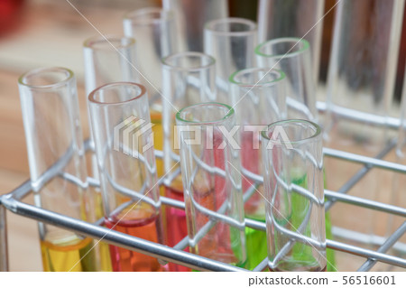 Stand with test tubes isolated on white. Stand with test tubes isolated on white. 56516601
