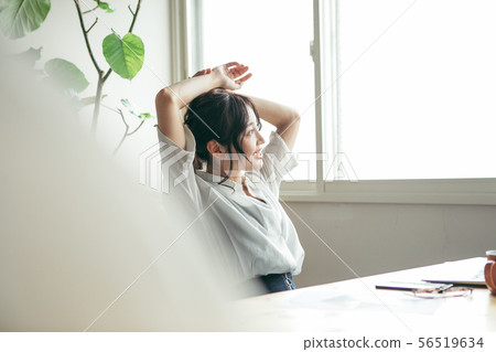 A woman taking a break 56519634