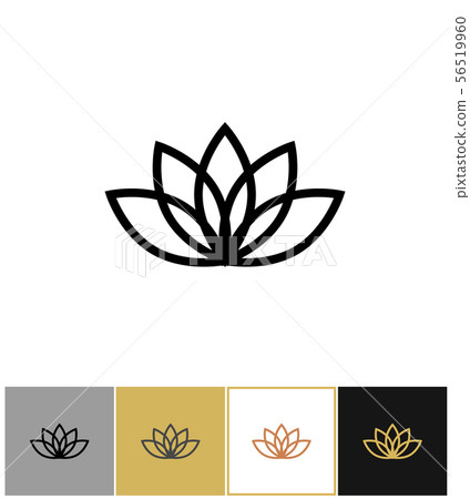 Lotus icon, lotos calm and harmony pictogram Lotus icon, lotos calm and harmony pictogram 56519960