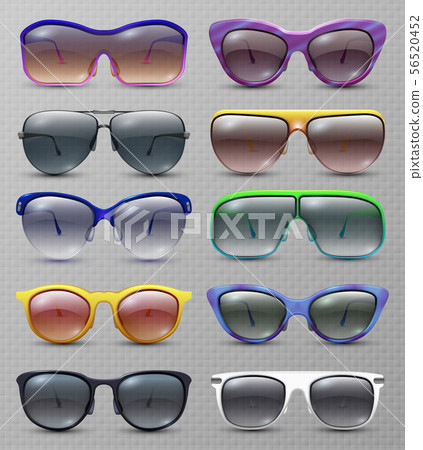 Sun Glasses Vector Illustration Realistic Stock Illustration