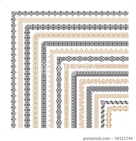 Coptic ornament frame border vector corners 56521744