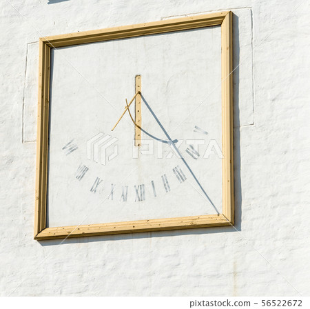 Sundial on the wall of the Solovetsky monastery. 56522672