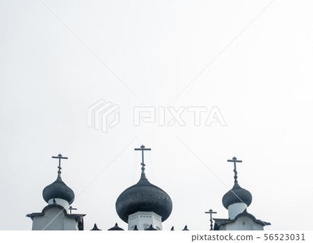 The domes of the Solovetsky monastery. 56523031