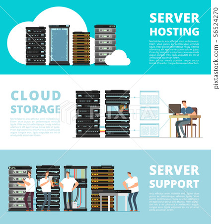 Hardware server system and network...-插圖素材 [56524270] - PIXTA圖庫