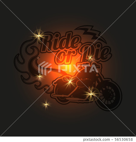 Vintage motorcycle label. Motorbike shiny background 56530658