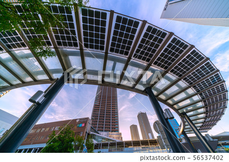 川崎都市風景看法在日本，在Musashikosugi駐地前面的塔公寓 56537402