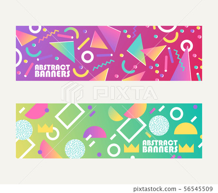 Abstract banners shapes, brochures, flyers vector illustration. Minimalistic design, creative 56545509