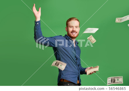 Young man throwing money 56546865