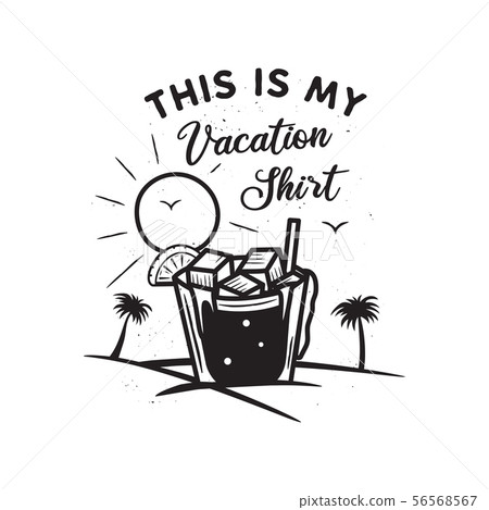 Vintage hand drawn vacation and travel concept for print. t-shirt, posters. Beach with palm trees Vintage hand drawn vacation and travel concept for print. t-shirt, posters. Beach with palm trees 56568567