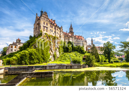 Sigmaringen Castle at Danube river, Germany 56571324
