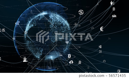 VR 5G AI Artificial Intelligence Fintech Fintech MaaS ICT Blockchain 3D 56571435