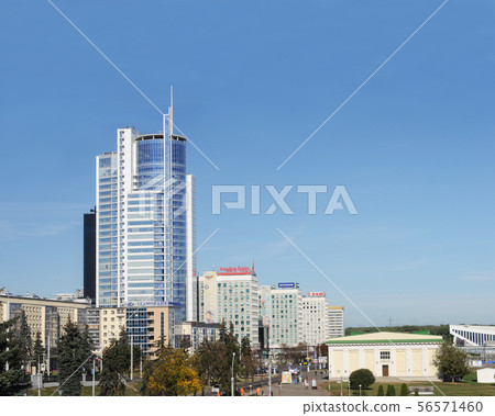 Pobediteley Avenue in center of Minsk 56571460