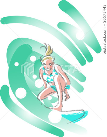 Woman doing surf in 56573445
