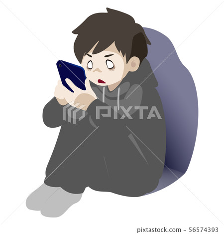 對遊戲沉迷的男孩（不依賴於依賴線遊戲的智能手機） 56574393