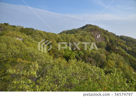 從大小山脈南側的山頂看山頂的方向 從大小山脈南側的山頂看山頂的方向 56574797