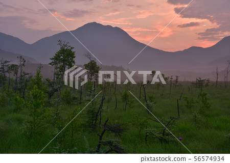 Senjogahara and Mt. Taro at dawn 56574934