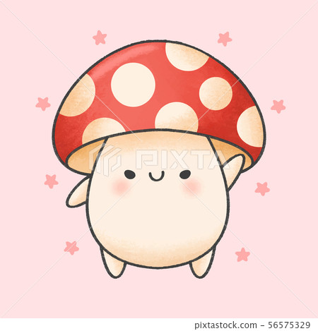 Cute mushroom cartoon hand drawn style Cute mushroom cartoon hand drawn style 56575329