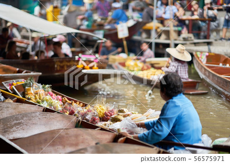 Damnoen Saduak Floating Market Rowing Boat 56575971