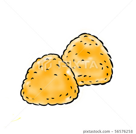 烤的飯糰圖圖 烤的飯糰圖圖 56576258