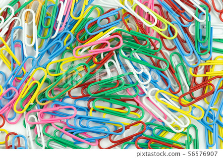 Close up of  Paper clips colorful. 56576907