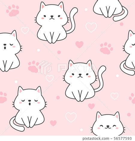 Cat Seamless Pattern Background Cat Seamless Pattern Background 56577593