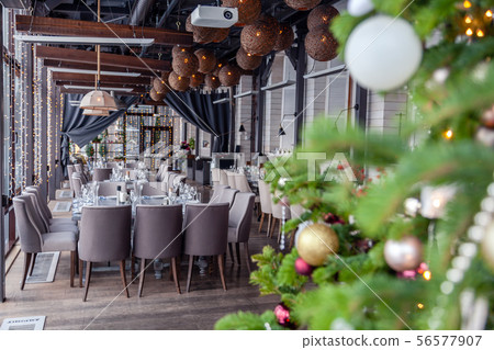 Christmas interior veranda modern restaurant 56577907