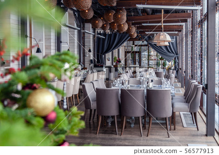 New Year's Christmas interior veranda modern New Year's Christmas interior veranda modern 56577913