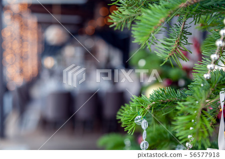 Christmas interior veranda modern restaurant Christmas interior veranda modern restaurant 56577918