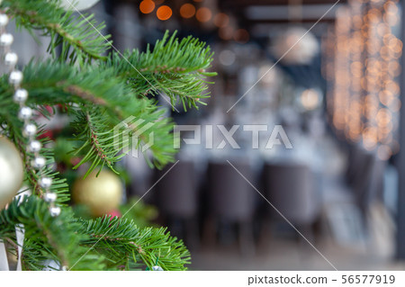 Christmas interior veranda modern restaurant Christmas interior veranda modern restaurant 56577919