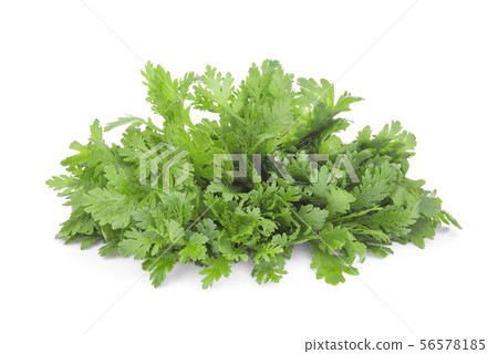 garland chrysanthemum vegetable isolated on white 56578185