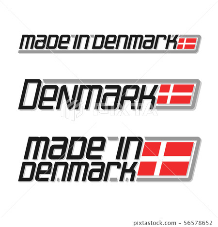 Vector text made in Denmark 56578652