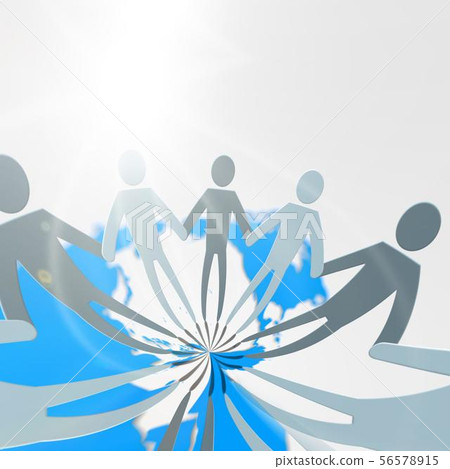 Silhouettes of people holding hands Silhouettes of people holding hands 56578915