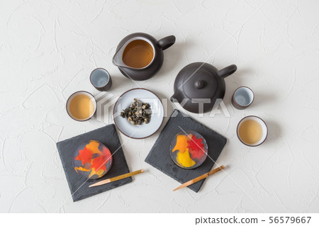 Chinese tea set of beauty and health 56579667