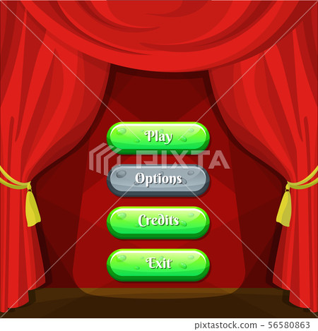 Vector cartoon style enabled and disabled buttons 56580863