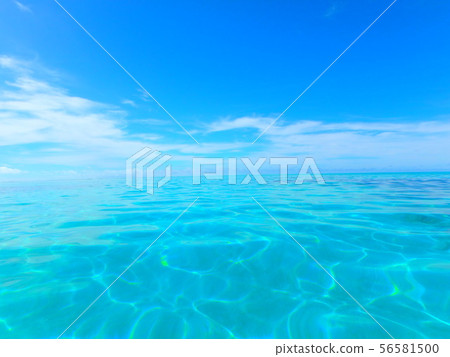 Transparent crystal blue sea in the southern country Transparent crystal blue sea in the southern country 56581500