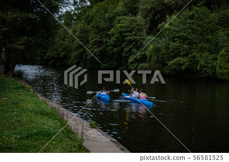 Kayak is popular on rivers in Belgium 56581525