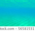 Crystal blue sea, underwater photo of wave pattern 56581531
