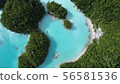Aerial view of Palau milky way famous for mud packs 56581536