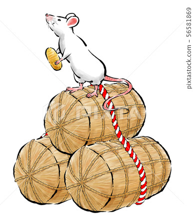 新年卡材料兒童年2020鼠標和米糠刷觸摸 56581869