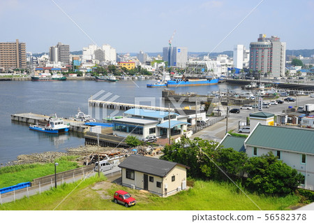 八月木更津27木更津市 中之島橋觀 照片素材 圖片 圖庫