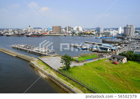 八月木更津26木更津市 中之島橋觀 照片素材 圖片 圖庫