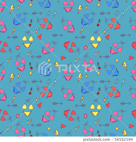 Summer pop art seamless pattern Summer pop art seamless pattern 56582594