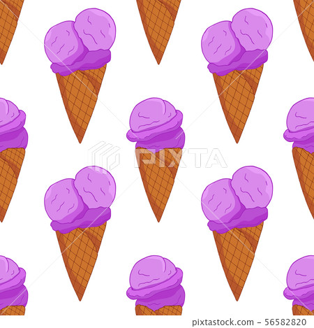 Lavander Ice cream seamless pattern Lavander Ice cream seamless pattern 56582820