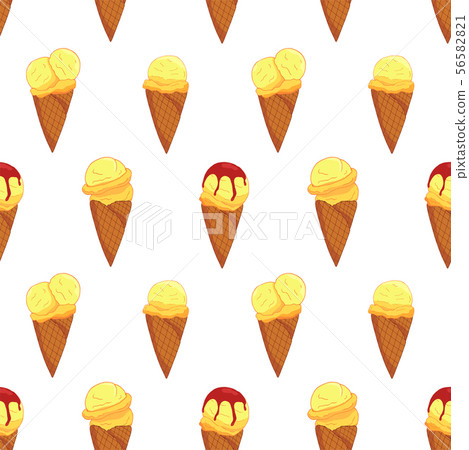 Lemon Ice cream seamless pattern Lemon Ice cream seamless pattern 56582821