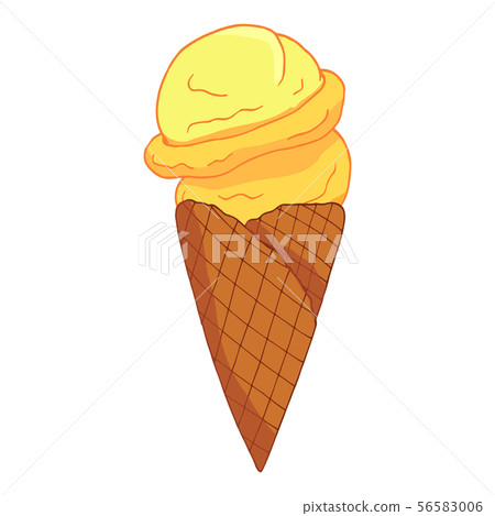 Hand drawn lemon ice cream. Hand drawn lemon ice cream. 56583006