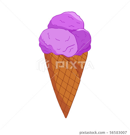 Hand drawn lavander ice cream. Hand drawn lavander ice cream. 56583007